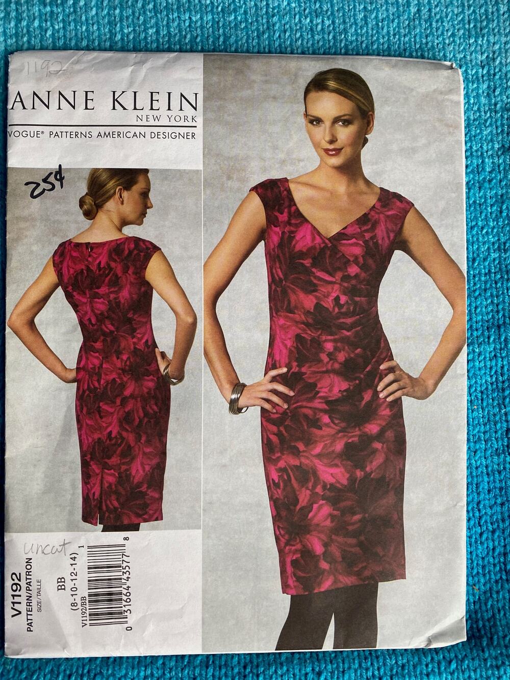 Vogue Pattern 1192 dress bodycon